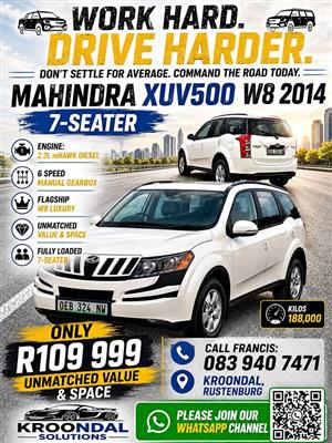 2014 Mahindra XUV500 W - 7 seater