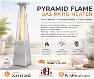 GLASS TUBE GAS PATIO HEATER – STAINLESS STEEL FLAME HEATER 