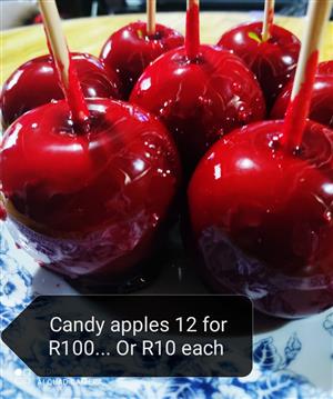 Delicious candy apples for sale 