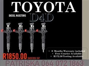 Toyota D4D diesel injectors for sale on same day service