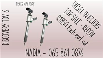 DISCOVERY TDV 6 DIESEL INJECTORS FOR SALE WE SELL ON EXCHANGE OR RECON