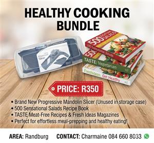 Brand new Mandolin Slicer with three Healthy Food Recipe Books