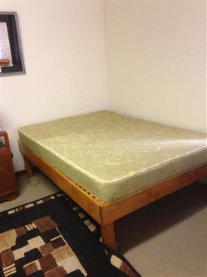 Wooden base & mattress