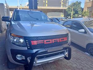2015 FORD RANGER 3.2 DIESEL, DOUBLE  CAB WILDTRAK, AUTOMATIC, 89000KM SILVER COLOUR
