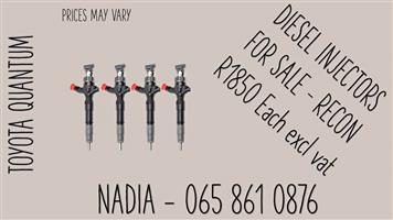 TOYOTA QUANTAM DIESEL INJECTORS FOR SALE WE SELL ON EXCHANGE OR RECON