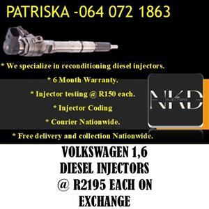 VW 1,6 DIESEL INJECTORS FOR SALE