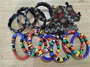 Ethnic beaded bangles assorted