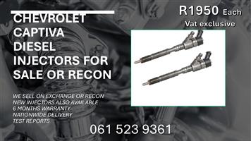 CAPTIVA BOSCH DIESEL INJECTORS FOR SALE WITH TEST REPORTS 