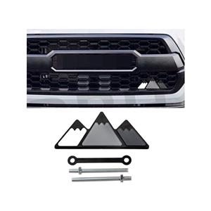 TRD Tri Colour Mountain Peak Design Grille Badge (Black/Grey/White)