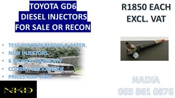DIESEL INJECTORS FOR SALE FOR TOYOTA GD6 - NATIONWIDE