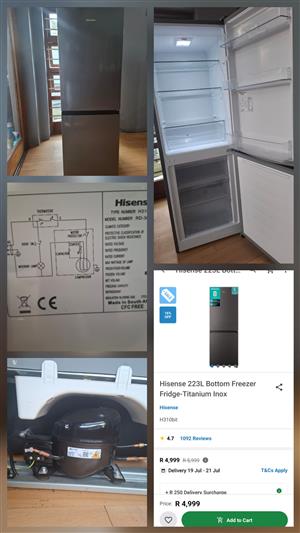Hisense Fridge Freezer Titanium Inox 
