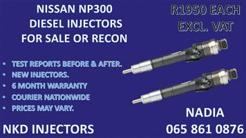 DIESEL INJECTORS FOR SALE FOR NISSAN NP300 -  FAST DELIVERY AND GUARENTEED