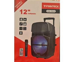 12" Bluetooth Rechargeable Trolley Speaker with wireless mic, New with warranty and FREE DELIVERY