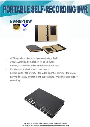 Portable Self Recording DVR - Notebook - SWNB-10W