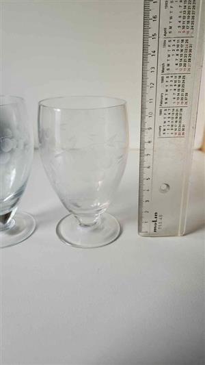 Woodstock or cape glasses. Priced each not as set.