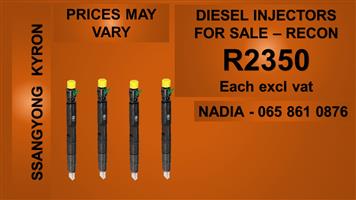 SSANGYONG KYRON DIESEL INJECTORS FOR SALE OR TO RECON