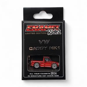 VW Caddy Mk1 Red - Die-Cast Enamel Keychain