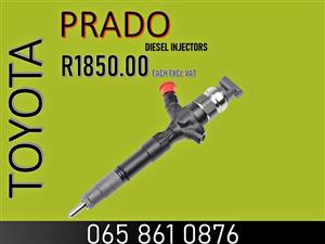 TOYOTA PRADO DIESEL INJECTORS FOR SALE WITH A WARRANTY OF 6 MONTHS