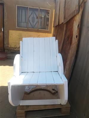 Rocking chair available for your chocolate and smoking breaks