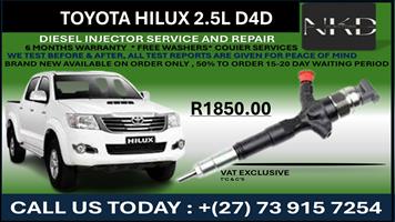 Toyota Hilux 2.5L Diesel Injectors 