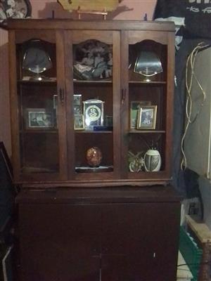 Antique standing wall unit