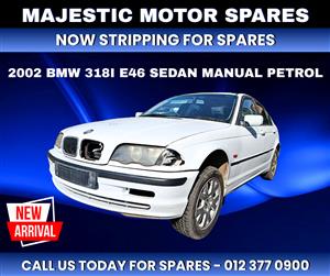 2002 BMW 318i E46 Sedan Manual Petrol – (Stripping for Spares) 