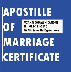 Apostille of Marriage certificate for use in Poland