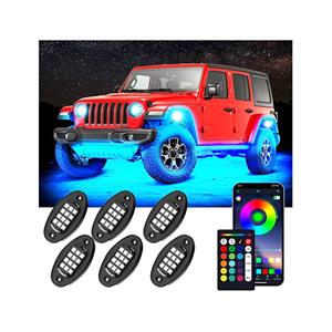LED RockLights Undercar Lighitng Kit - with Mobile App Control (6 light set)