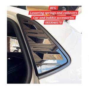 Gloss black window covers