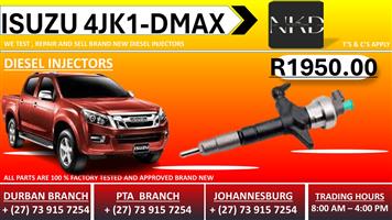 Isuzu 4JK1 DMAX Diesel Injectors 