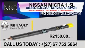 Nissan Micra 1.5L Diesel Injectors on Repair 