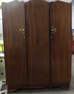 BROWN 3 DOORS WARDROBE (S067554C)  