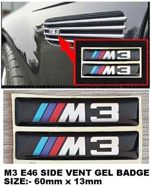 E46 M3 side vent badges emblems stickers
