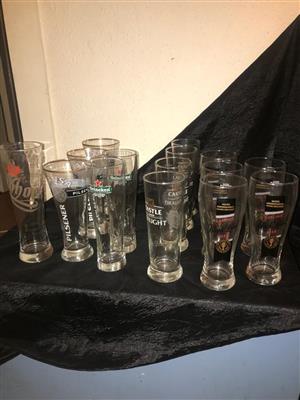 15 x Branded draught glasses 