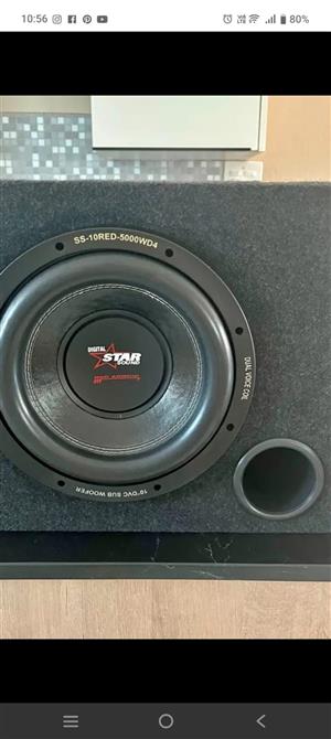 10 inch Starsound red arrow 5000 watts with ported box