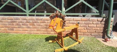 Wooden rocking horse go kids for sale