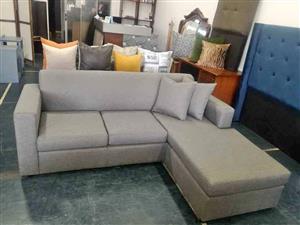 L-shaped interchangeable daybed couch- grey