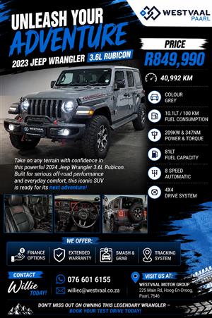 2023 Jeep Wrangler WRANGLER UNLTD RUBICON 3.6 V6