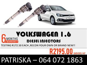 INJECTORS FOR VOLKSWAGEN 1.6 FOR SALE