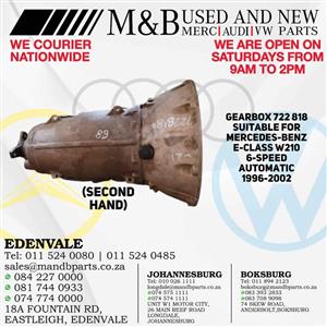 Gearbox 722 818 (Second Hand) Suitable for Mercedes-Benz E-Class W210 6-Speed Automatic 1996-2002