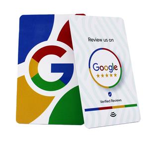 Google Review NFC Tap & Review Business Card Tag (White) 9x5cm