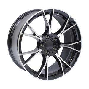 19″ XS-M8670 5/120 Black Machine Face Alloy Wheels
