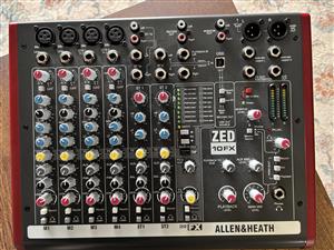 Allen and Heath Audio Mixer ZED10FX like new excellent condition
