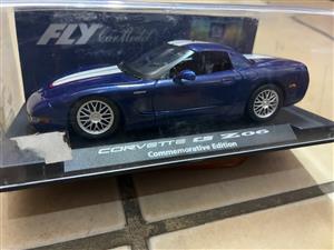 Chevrolet Corvette blue commemorative edition.