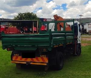 2007 Hino 500 10-176 Drop-side Crane Truck 265 000km West Rand no vat O