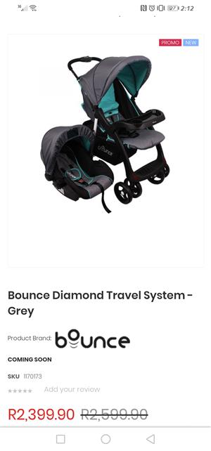 bounce diamond 3 wheel stroller