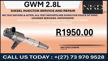GWM 2.8L Diesel injectors 