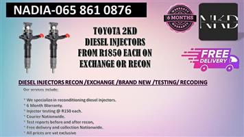 TOYOTA 2KD DIESEL INJECTORS RECON WITH TEST RPORTS