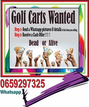 We Need your Unwanted Golf Cart