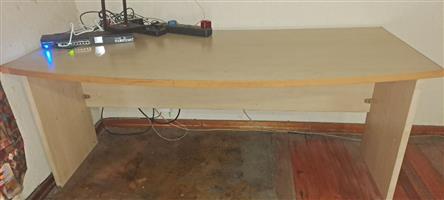 Cream wood desk - URGENT SALE - Price Negotiable